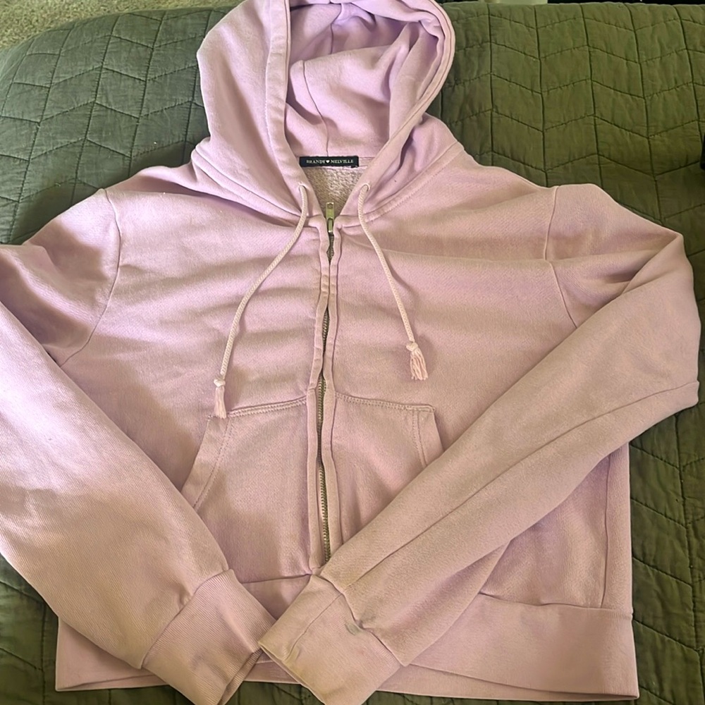 Light Purple Brandy Melville zip up, one size fits all